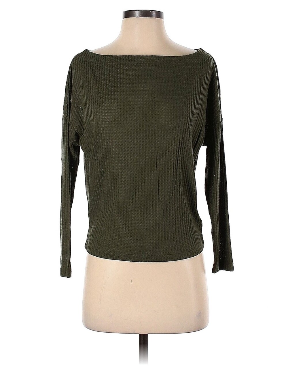 Express Olive Green Thermal Long Sleeve Top – Size S